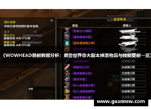 《WOWHEAD最新数据分析：魔兽世界各大副本掉落物品与技能更新一览》